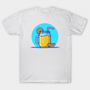 Orange Juice Cartoon Vector Icon Illustration (4) T-Shirt